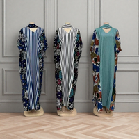 Nouvelle Robe Décontractée Ample à Rayures Imprimées Col V Manches Chauve-Souris Grande Taille pour Femme – Prévente 2026