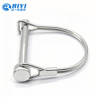 Épingle de sécurité à ressort de type D en acier au carbone zingué, clip de verrouillage pour remorque, pour attelage latéral de camion, fourniture en gros personnalisée
