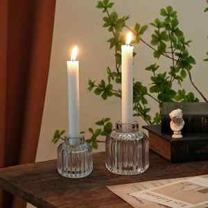 Glass Ornaments Candle Wholesale Transparent Tea Wind-Proof Light Halloween Candlelight Dinner Party Gathering - Product Image 1