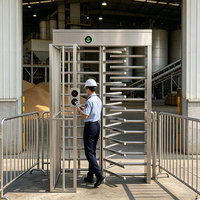 Tourniquet Bidirectionnel Anti-Collision à Passage Unique et Pleine Hauteur pour Projets de Bureaux