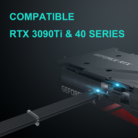 Câble d'extension de bloc d'alimentation PCIE GPU gainé 16 broches vers 3 x 8 (6+2) broches pour carte graphique RTX 3090Ti