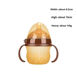 <span class=keywords><strong>Biberon</strong></span> en silicone pour bébé, accessoire de sevrage nouveau-né, paille liquide, sensation de sein maternel, tétine souple anti-colique, 60 ml, 240 ml, logo personnalisé - Product Image 6