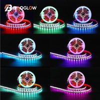 Tira de Luces LED RGB Flexible SMD5050 de 60 Leds/m, 12V/24V, 10w/m, 10mm, con Control Remoto Inteligente de 7 Colores para TV, en Oferta