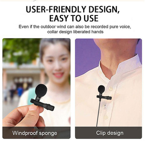 Lavalier-Mikrofon Mini 2-in-1 mit Typ-C-Anschluss und Kopfhörer-Schnittstelle für Samsung, <span class=keywords><strong>Huawei</strong></span>, Xiaomi, Clip-Kragen-Mikrofon mit Kabel - Product Image 5