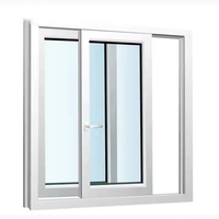 Ventana corredera de aluminio de doble vidrio moderna con cortina de persiana de acero inoxidable para casa, hotel o villa