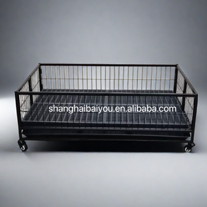 Penjualan paling laris 37 inci 43 inci kotak tempat bermain anjing besi dengan lantai plastik untuk anak anjing - Product Image 3