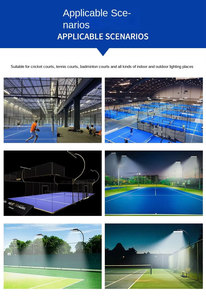 ไฟสนามเทนนิส LED ป้องกันแสงสะท้อน MIC 480W ไฟส่องสนามแบบเส้นตรงสำหรับกลางแจ้ง IP66 กันน้ำ ไฟส่องป้ายสนามกีฬา - Product Image 3