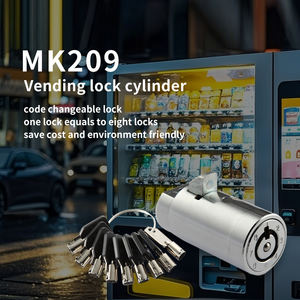 ماكينة البيع الأنبوبية القابلة للتغيير برمز من سبائك الزنك MK209 ، أسطوانة القفل لمعدات الأمن - Product Image 2