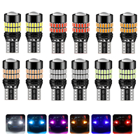Bombilla LED T10 W5W Canbus 12V, Luz de Estacionamiento para Auto, Lámpara de Matrícula, Luz Interior de Lectura, Luz Lateral LED Ámbar, Roja, Azul
