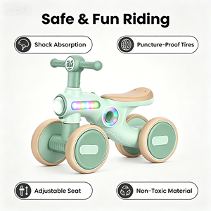Vélo d'équilibre pour bébé de qualité supérieure à 4 roues, <span class=keywords><strong>homologué</strong></span> CE, stable, sans pédales, tricycle pour enfants de 12 à 36 mois - Product Image 4
