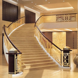 Thiết Kế Nội Thất Sang Trọng Phụ Kiện Lan Can Cầu Thang Bằng Đồng Mạ Vàng Chịu Lực Nặng Trang Trí Nội Thất - Product Image 5