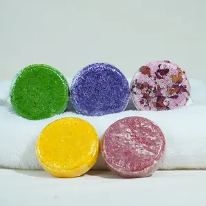 Toptan özelleştirilmiş Logo marka organik katı şampuan Bar sabun el yapımı doğal Vegan şampuan ve saç kremi Bar