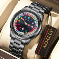 Montre à quartz Lucky 7 Seven FTTPON, Dieu des joueurs, nouvelle arrivée, design luxueux, étanche, en acier inoxydable, pour hommes, Reloj