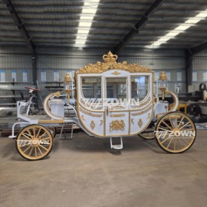 Carruaje Eléctrico Real con Detalles Dorados, Certificado CE, para Bodas, Castillos, Villas, Parques Folclóricos y Turismo - Product Image 1