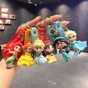 Llavero de Silicona con Diseño de la <span class=keywords><strong>Princesa</strong></span> Elsa de Dibujos Animados, Colgante de <span class=keywords><strong>Muñeca</strong></span> de Blancanieves, Exquisito para Niñas - Product Image 2