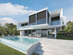 Pérgola inteligente eléctrica motorizada con WiFi, con pantalla lateral de cremallera súper ancha y resistente al viento. - Product Image 2