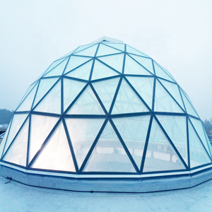 High Quality Tempered Glass Space Frame Steel Skylight Roof Prefabricated Wedding Hall <strong>Mosque</strong> Dome Design - Product Image 5