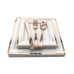 Hot Selling wholesale disposable Plastic Dinnerware Set Tableware Sets