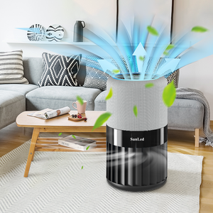 Purificateur <span class=keywords><strong>d</strong></span>'<span class=keywords><strong>air</strong></span> de bureau avec filtre HEPA H13, commande tactile intelligente, purificateur <span class=keywords><strong>d</strong></span>'<span class=keywords><strong>air</strong></span> pour la maison, le bureau, la chambre à coucher, portable - Product Image 1