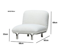 Canapé en tissu créatif rétro en métal de style Bauhaus, design minimaliste nordique moderne pour petit appartement, mobilier de salon domestique