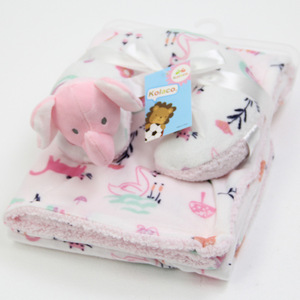 Cobertor Duplo de Lã de Cordeiro Curta com Cabeça de <span class=keywords><strong>Animal</strong></span> Coreano Personalizado, Toalha de Conforto de Pelúcia de <span class=keywords><strong>Animal</strong></span> Tricotada para Bebês - Product Image 4