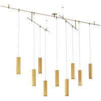 XZ Modern Simplicity Linear Long Glass Pendant Light Tamaño pequeño para escaleras Duplex Building Fashion Cafe Decorativo E12