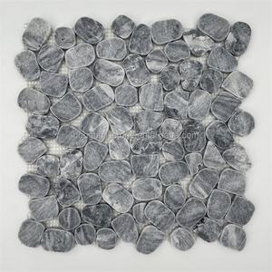 Dougbuild Carreau de mosaïque de <span class=keywords><strong>pierre</strong></span> <span class=keywords><strong>reconstituée</strong></span> en marbre naturel noir de Palerme pour cuisine et salle de bain <span class=keywords><strong>Carrelage</strong></span> mural - Product Image 1