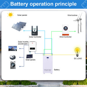 بطارية تخزين الاتحاد الأوروبي أفضل بطاريات Powerwall 10 كيلو واط في الساعة 200ah 280 أمبير في الساعة 100 أمبير في الساعة تخزين الطاقة الشمسية بطارية Lifepo4 المثبتة على الحائط - Product Image 4