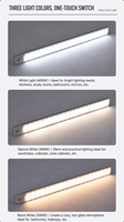 Bande lumineuse LED intelligente ultra-mince 2026 avec détecteur de mouvement, magnétique, auto-adhésive, rechargeable, étanche, à intensité variable 3000K-6000K