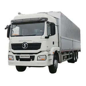 Zware Vrachtauto Versterking Met Lift 20ton Flatbed Shacman H3000 Vrachtauto Diesel Prijs Cargo Box Truck Carrosserie