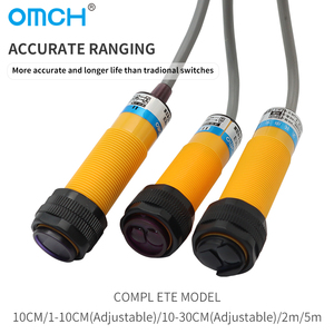 Capteur optique photoélectrique infrarouge à réflexion diffuse OMCH E3F-R2 pour interrupteurs de 2 mm en aluminium - Product Image 4