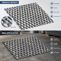 Tôles métalliques expansées sur mesure à mailles losangées en acier, aluminium, acier inoxydable, cuivre pour clôtures et grilles