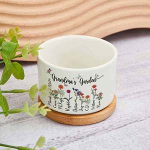 15oz Sublimation White Blanks Custom <b>Ceramic</b> Candle Jars <b>With</b> Bamboo <b>Lid</b> - Product Image 4