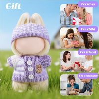 Qualité supérieure 17cm pour vêtements de poupée Labubu tenues de jouets de dessin animé exquis avec siège ont pour les accessoires élégants de poupée Labubu