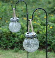 Lanterne de jardin moderne de luxe en fer avec crochets de berger et installation facile - Décoration extérieure pour allées et chemins