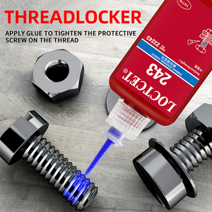 LOCTITE 243 271 Colla per Viti Sigillante per Filetti Agente di Bloccaggio Adesivo Anaerobico <span class=keywords><strong>Blu</strong></span> Forza Media Threadlocker 2ml 10ml 50ml 250ml - Product Image 3