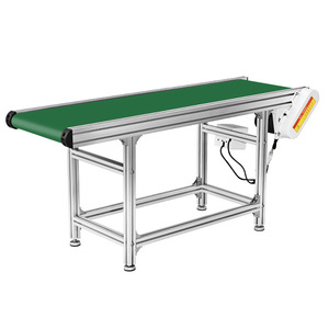 Système de convoyeur à bande verte avec hauteur réglable pour les applications de tri et d'emballage industrielles - Product Image 3