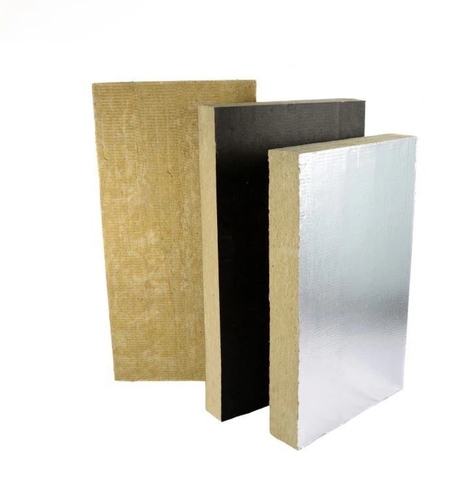 Grade Rock Wool Insulation Board Square Retardant Foil Heat Insulation for Building Construction Square Sheet High-Density Stone