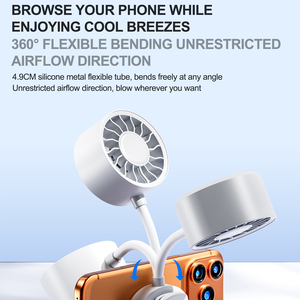 Ventilador de Mano Portátil Mini al por Mayor, 2000mAh, 360° °   Ventilador de mano con abrazadera para manguera, mini ventilador magnético para exteriores e interiores - Product Image 5