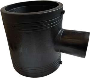 אביזרי אלקטרופיוז'ן שחורים PN16 PE100/80 	 מחבר צינור מפחית DN200*90 200 מ\\\"מ-90 מ\\\"מ 	 אביזרי צנרת HDPE מפלסטיק למערכת אינסטלציה - Product Image 1