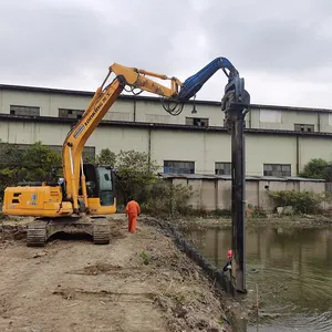 Excavator Sheet Pile Driving Machine For Various Geological Conditions