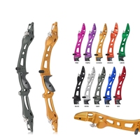 Tir à l'arc 25 "ILF CNC Recurve Bow Riser Droite 3K Poignée En Fiber De Carbone Traditionnel Prendre Vers Le Bas Arcs ET-8 Warpath Riser