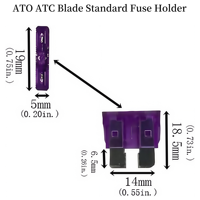 Porte-fusible automobile, bloc de fusibles à lame standard ATO/ATC 5A-40A avec couvercle étanche pour voiture, camion, camping-car, bateau