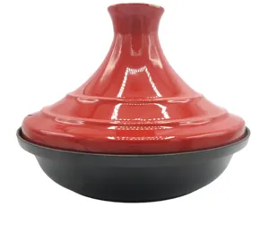 Vaso de ferro fundido esmaltado, venda quente de boa qualidade panela com tampa fechada