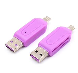 FYX Stock 2 en 1 USB 2.0 OTG lecteur de carte mémoire universel Micro USB TF lecteur de carte <span class=keywords><strong>SD</strong></span> pour téléphone ordinateur portable - Product Image 5