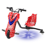Trottinette Électrique de Drift Carrée pour Enfants et Adolescents, Sans Amortisseur, Véhicule d'Équilibre pour le Drifting en Extérieur
