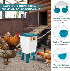 <span class=keywords><strong>Innaffiatore</strong></span> automatico di pollo con acqua dolce continua ad alta sensibilità risparmio idrico 7L/11L capacità PP plastica nuova - Product Image 5