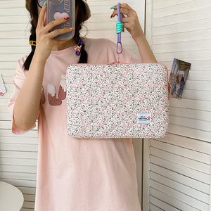 Puffy Soft Lightweight Polyester Laptop <strong>Sleeve</strong> 13-16 Inch for <strong>MacBook</strong> Cute Quilted Padded Floral Protective Case Compatible 11" - Product Image 5