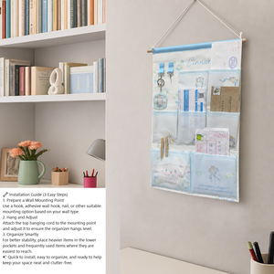 Organisateur mural en tissu personnalisé à motif de dessin animé, étagère suspendue au-dessus de la porte pour chambre d'enfant - Product Image 4