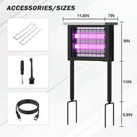 Proveedor de Fábrica OEM ODM, Lámpara Mata Insectos y Mosquitos con Luz UV, Trampa Eléctrica Solar para Jardín Exterior